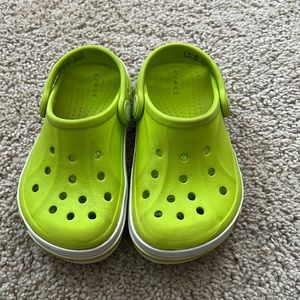 CROCS. Kids Lime Green. Size 9.